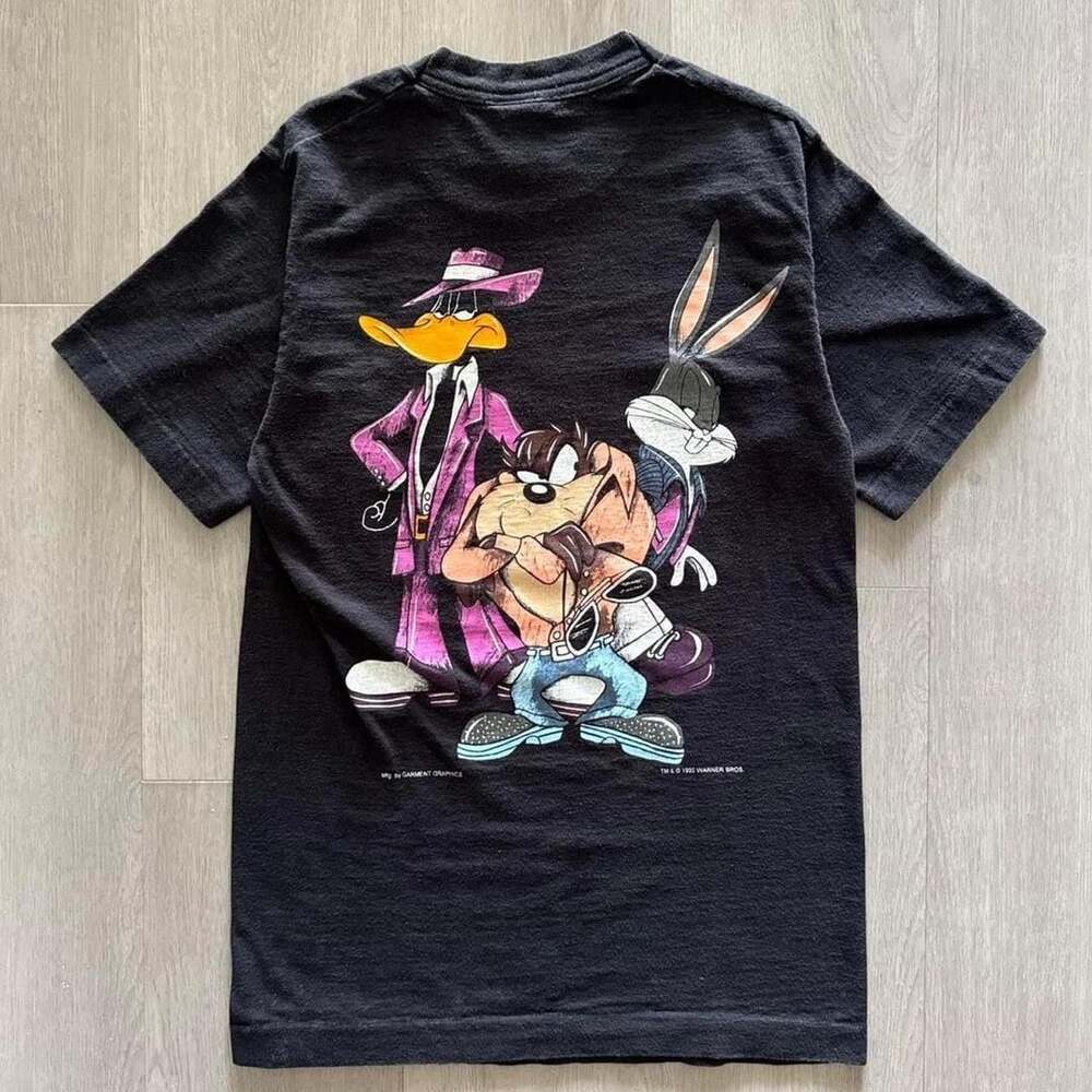 Vintage 1995 Looney Tunes Retro Attitude Bugs Daffy Taz Tee Youth L/XL
